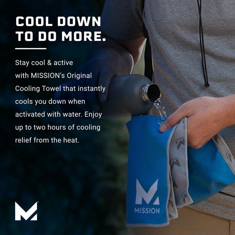 Mission Original Cooling Towel  Alloy Heather - Soft  Durable Microfiber - Cools Up to 2 Hours - UPF 50 Sun Protection - Machine Washable - Image 4